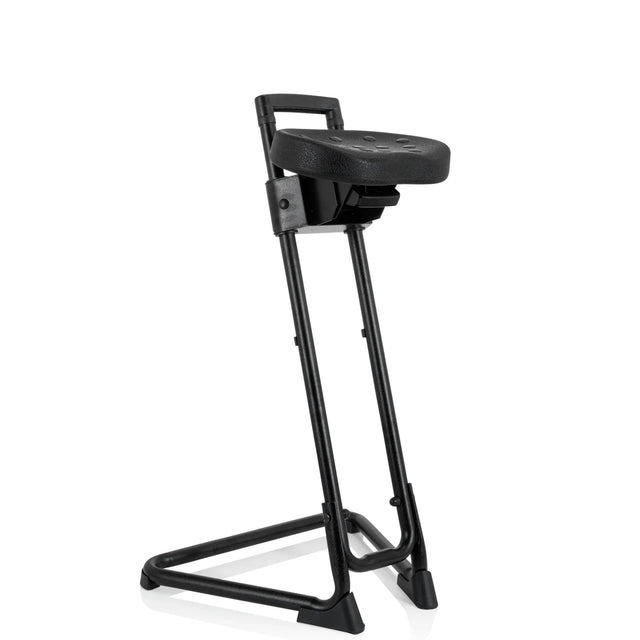 Black Standing aid TOP WORK 32 with padded seat and U-shaped base by hjh OFFICE