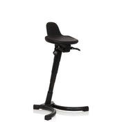 Black standing aid TOP WORK 34 with ergonomically shaped seat and star base by hjh OFFICE