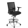 Black Counter chair TOP WORK 78 with mesh cover, foot ring and castors by hjh OFFICE