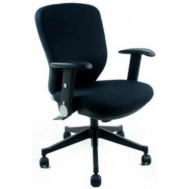 Black Professional Office Chair TRAFFIC 20 with armrests and caster base by hjh OFFICE