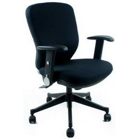 Black Professional Office Chair TRAFFIC 20 with armrests and caster base by hjh OFFICE