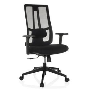 Black Professional Office Chair TRAMORE BASE with mesh backrest and armrests by hjh OFFICE
