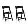 Two black Outdoor chairs TRAVANO 1 in a folding design with curved backrests by hjh LIVING
