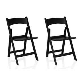 Two black Outdoor chairs TRAVANO 1 in a folding design with curved backrests by hjh LIVING