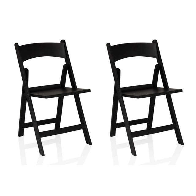 Two black Outdoor chairs TRAVANO 1 in a folding design with curved backrests by hjh LIVING