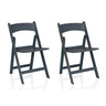 Two grey Outdoor chairs TRAVANO 1 folded with curved backrests by hjh LIVING