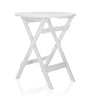 White Folding table TRAVANO T with square top and X-frame by hjh LIVING