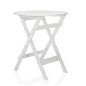 White Folding table TRAVANO T with square top and X-frame by hjh LIVING