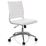 Professional Office Chair TRISHA with white upholstery and chrome base by hjh OFFICE