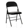 Black Folding chair TUDELA H with faux leather cover and black frame by hjh OFFICE