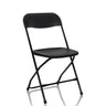 Black Outdoor chair TUDELA XXL B with metal frame and plastic surface by hjh OFFICE