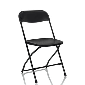 Black Outdoor chair TUDELA XXL B with metal frame and plastic surface by hjh OFFICE