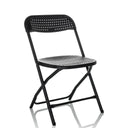 Black Outdoor chair TUDELA XXL PRO with perforated seat and backrest by hjh OFFICE