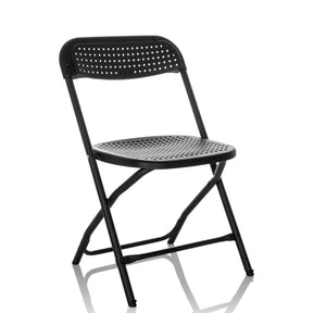 Black Outdoor chair TUDELA XXL PRO with perforated seat and backrest by hjh OFFICE