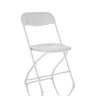 White Outdoor chair TUDELA XXL W with foldable frame and smooth seat by hjh OFFICE