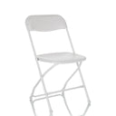White Outdoor chair TUDELA XXL W with foldable frame and smooth seat by hjh OFFICE