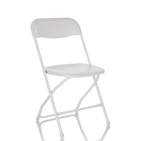 White Outdoor chair TUDELA XXL W with foldable frame and smooth seat by hjh OFFICE