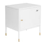 White office cabinet UMEO with gold-coloured knob and gold-coloured foot caps by hjh OFFICE
