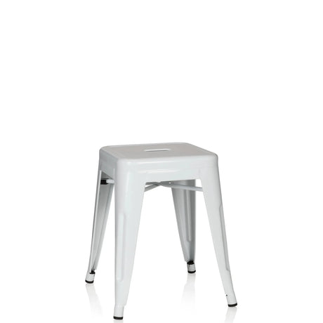 White Bistro stool VANTAGGIO with a square seat and four legs by hjh OFFICE