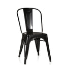 Black Bistro chair VANTAGGIO COMFORT made of glossy metal with a high backrest by hjh OFFICE