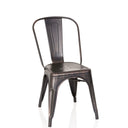 Bistro chair VANTAGGIO COMFORT in black-gold look with metal frame and curved backrest by hjh OFFICE