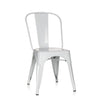 White metal Bistro chair VANTAGGIO COMFORT with rounded backrest edges by hjh OFFICE