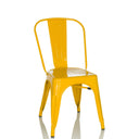 Yellow metal Bistro chair VANTAGGIO COMFORT with a curved backrest by hjh OFFICE