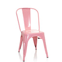 Pink metal Bistro chair VANTAGGIO COMFORT with round backrest by hjh OFFICE