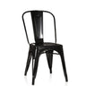 Black Bistro chair VANTAGGIO COMFORT made of glossy metal with a high backrest by hjh OFFICE