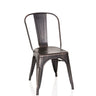 Bistro chair VANTAGGIO COMFORT in black-gold look with metal frame and curved backrest by hjh OFFICE