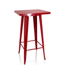 Red Bar table VANTAGGIO HIGH T with square top and four legs by hjh OFFICE