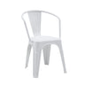 White plastic Bistro chair Vantaggio Poly with integrated armrests by hjh OFFICE