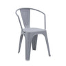 Grey plastic Bistro chair Vantaggio Poly with integrated armrests by hjh OFFICE