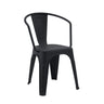 Black plastic Bistro chair Vantaggio Poly with integrated armrests by hjh OFFICE