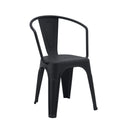 Black plastic Bistro chair Vantaggio Poly with integrated armrests by hjh OFFICE