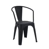 Black plastic Bistro chair Vantaggio Poly with integrated armrests by hjh OFFICE