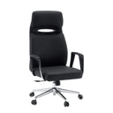 Black Professional Executive Chair VELVET ECO with chrome frame and carpet castors by hjh OFFICE