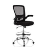 Black Counter chair VENDO WORK with mesh backrest and glossy footrest by hjh OFFICE