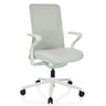 High End Office Chair VERVIO in light grey with mesh backrest and caster base by hjh OFFICE