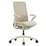 High End Office Chair VERVIO in beige look with mesh backrest and castor base by hjh OFFICE