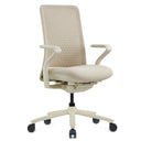 High End Office Chair VERVIO in beige look with mesh backrest and castor base by hjh OFFICE