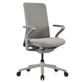 High End Office Chair VERVIO in grey with mesh backrest and armrests by hjh OFFICE