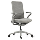 High End Office Chair VERVIO in grey with mesh backrest and armrests by hjh OFFICE