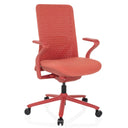 High End Office Chair VERVIO in red with armrests and caster base by hjh OFFICE