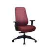 Professional Office Chair Verviq in Bordeaux with structured back cover and black armrests by hjh OFFICE
