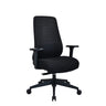 Black Professional Office Chair Verviq with textured fabric upholstery and armrests by hjh OFFICE