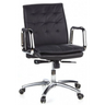 Black Professional Executive Chair VILLA 10 with quilted cover and chromed armrests by hjh OFFICE