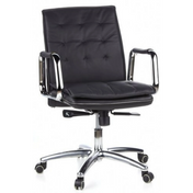 Black Professional Executive Chair VILLA 10 with quilted cover and chromed armrests by hjh OFFICE