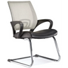 Cantilever chair VISTO NET V with grey mesh back, black seat cover and chrome frame by hjh OFFICE