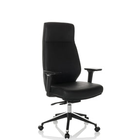 Black Professional Executive Chair VITORO ECO with faux leather upholstery and armrests by hjh OFFICE